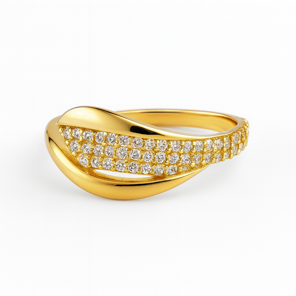 ANILLO 14k CON ZIRCONIAS.              $235.00