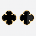 ARETES  TIPO VAN CLEEF NEGROS 10k $149.99