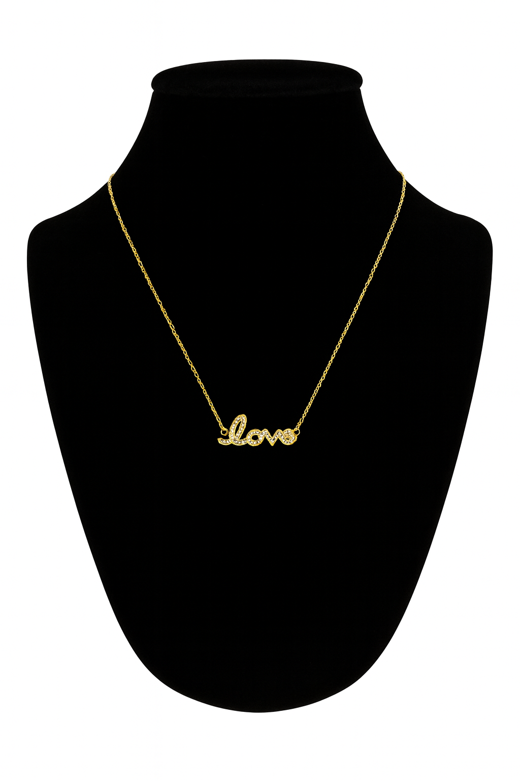 CADENA CON DIJE LOVE 10k.           $219.99