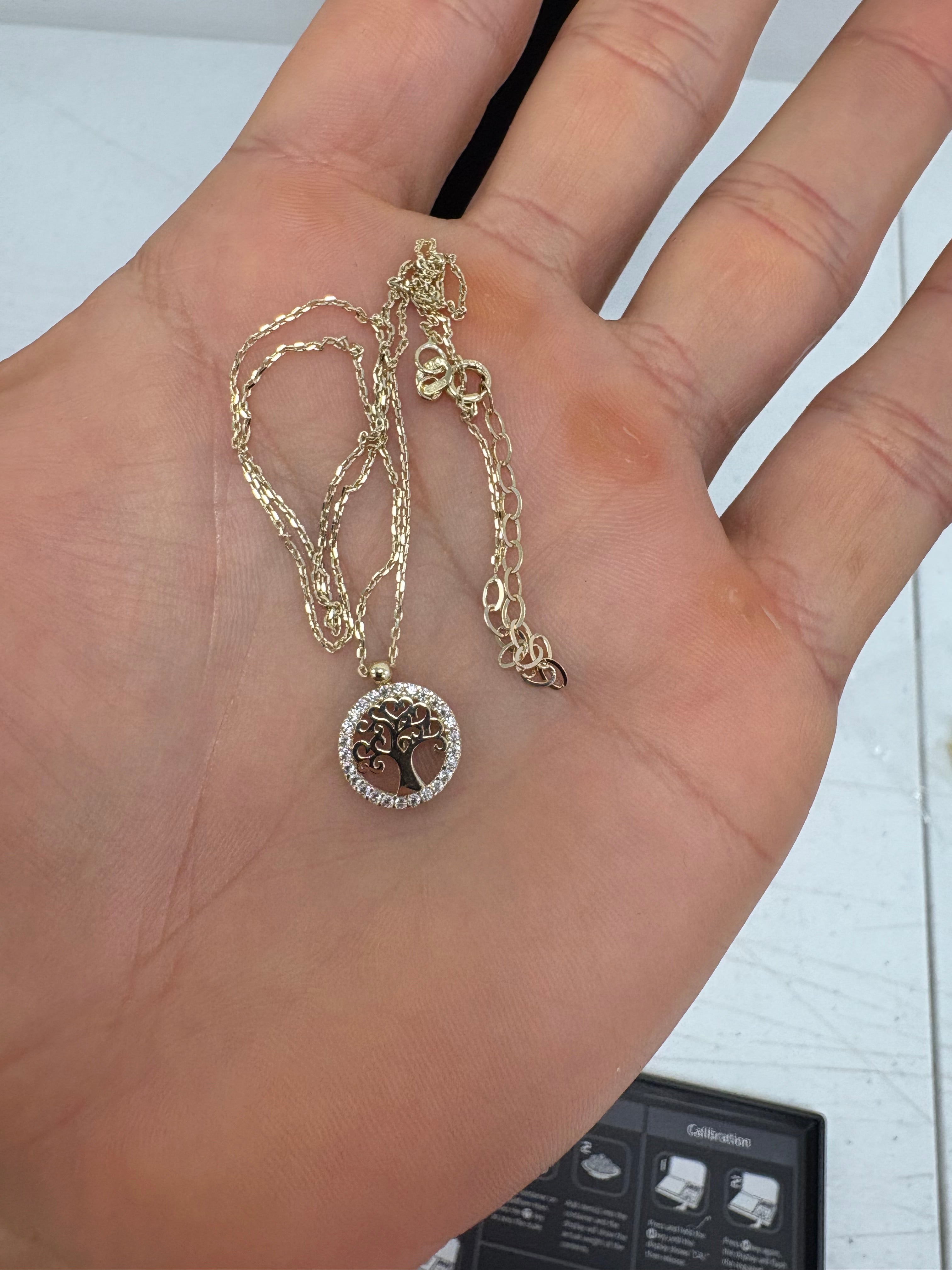 CADENA CON DIJE DEL ÁRBOL DE LA VIDA 10k $219.99