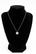CADENA CON DIJE DE CORAZÓN CUBIERTO DE  ZIRCONIA 10k.              $229.99
